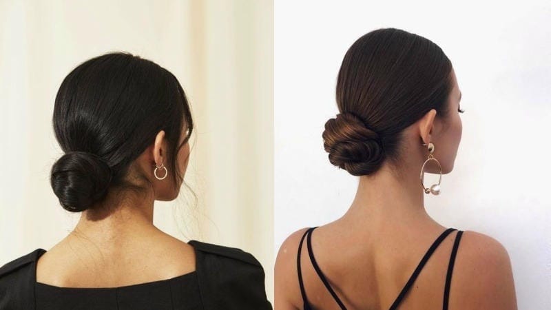 Cách búi tóc củ tỏi thấp Hàn Quốc