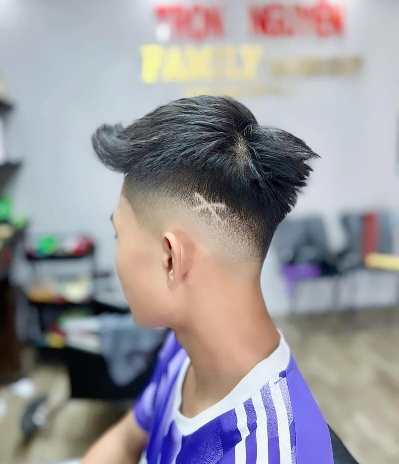 buzz cut tóc nam kẻ vạch 1