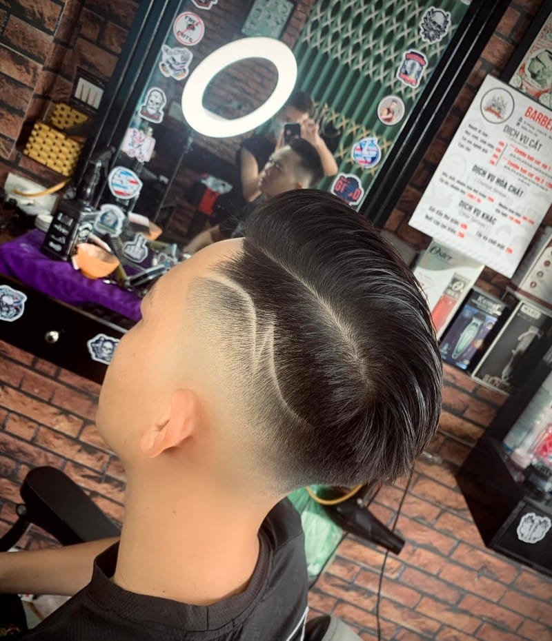 buzz cut tóc nam kẻ vạch 10