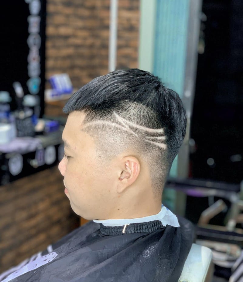 buzz cut tóc nam kẻ vạch 14