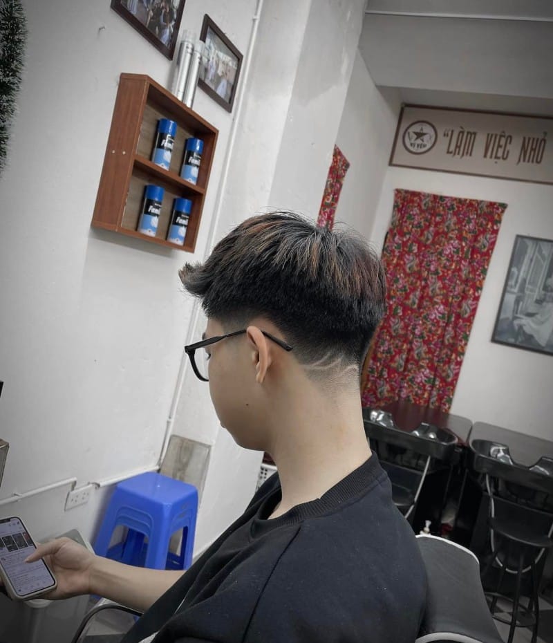 buzz cut tóc nam kẻ vạch 15