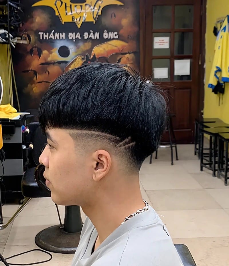 buzz cut tóc nam kẻ vạch 16