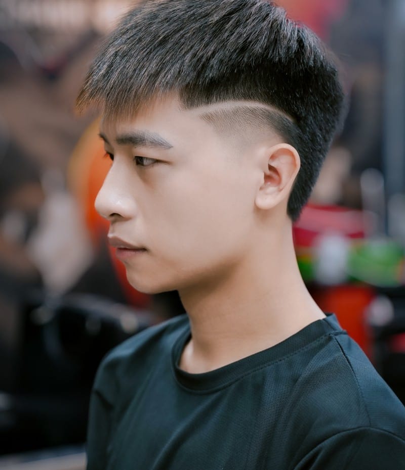 buzz cut tóc nam kẻ vạch 19
