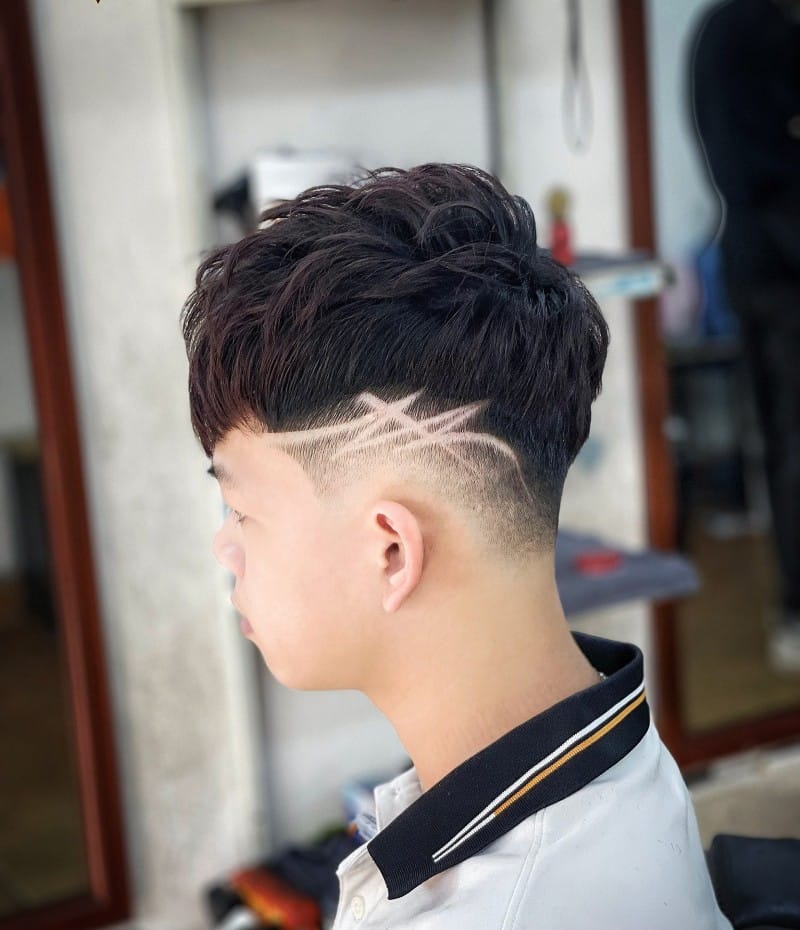 buzz cut tóc nam kẻ vạch 21