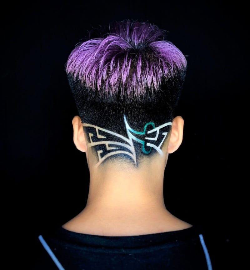 buzz cut tóc nam kẻ vạch 22