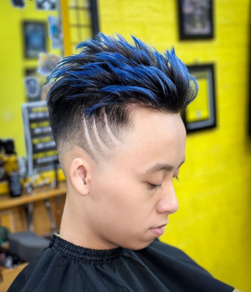 buzz cut tóc nam kẻ vạch 23