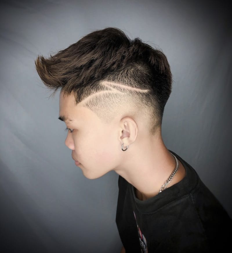 buzz cut tóc nam kẻ vạch 26