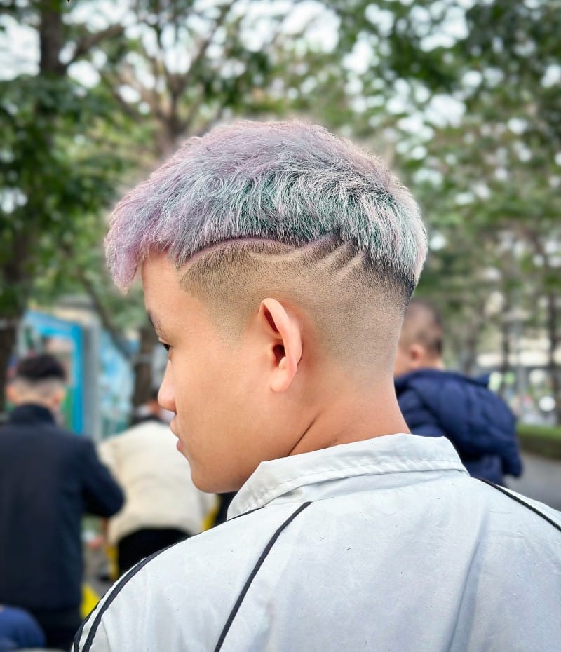 buzz cut tóc nam kẻ vạch 27