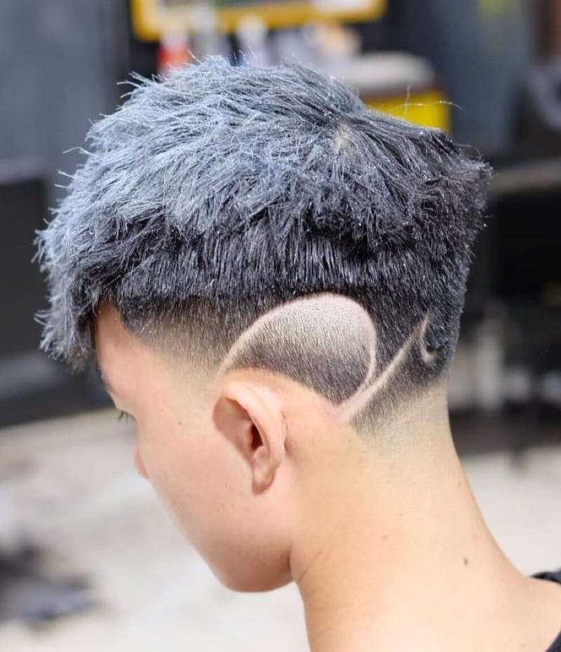 buzz cut tóc nam kẻ vạch 28