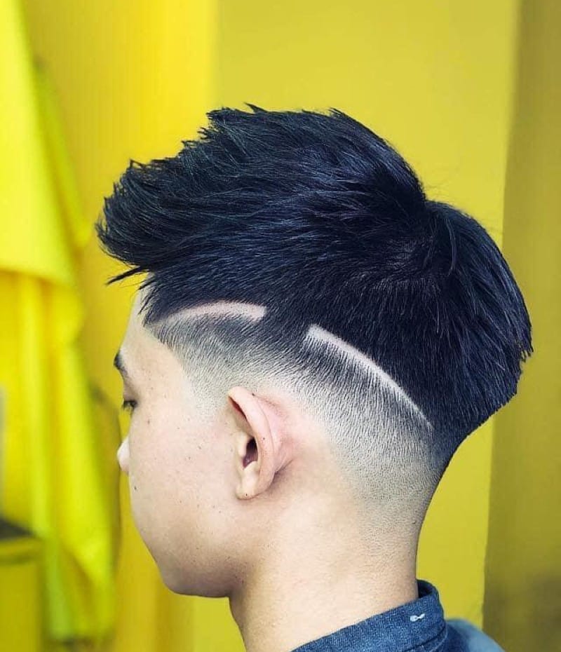 buzz cut tóc nam kẻ vạch 29