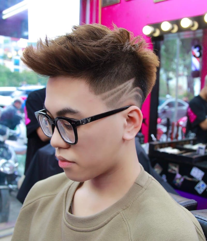 buzz cut tóc nam kẻ vạch 33