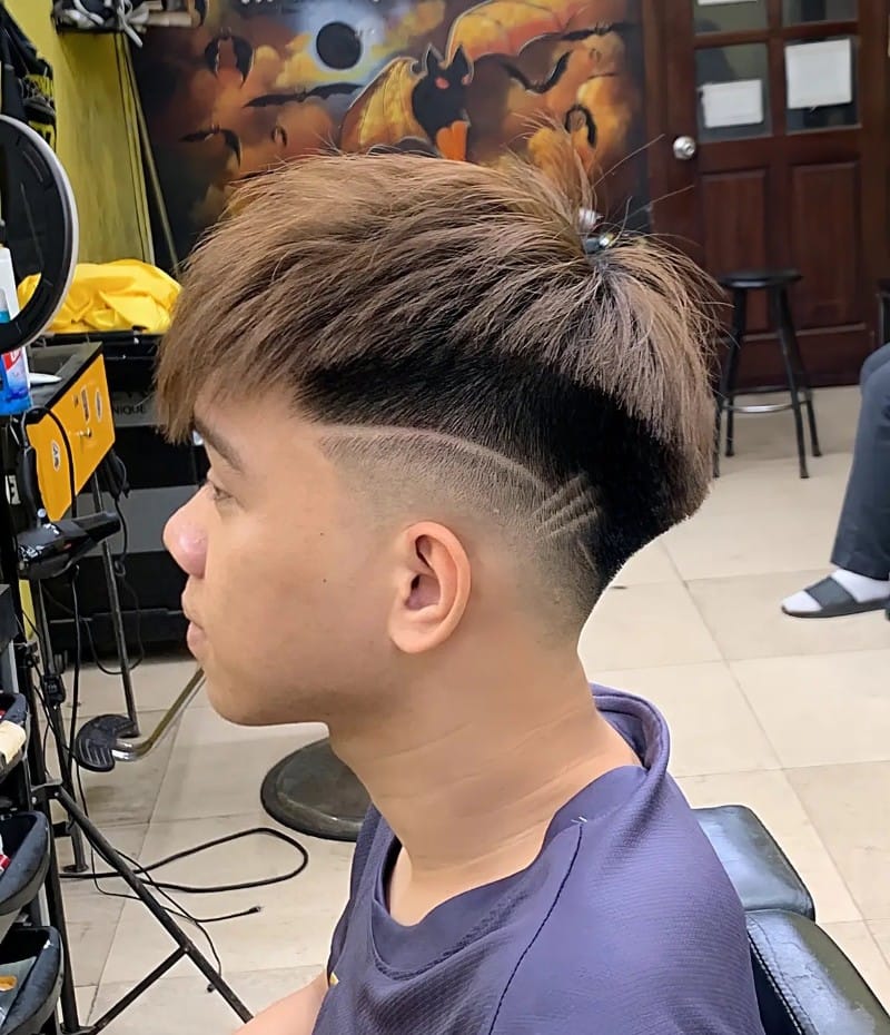 buzz cut tóc nam kẻ vạch 34