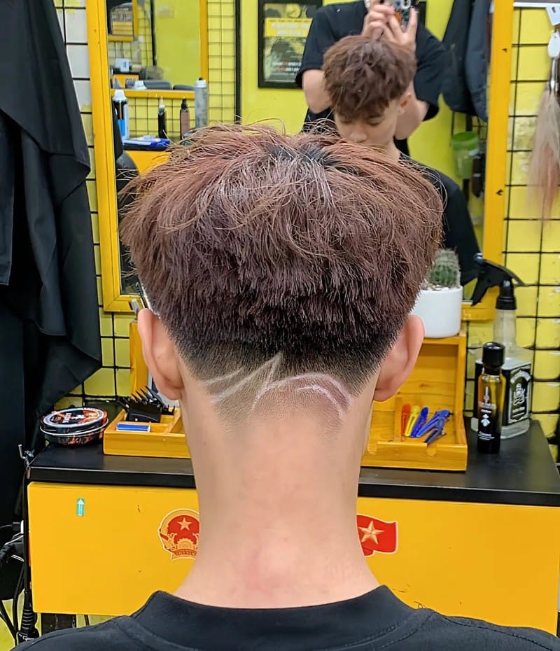 buzz cut tóc nam kẻ vạch 35