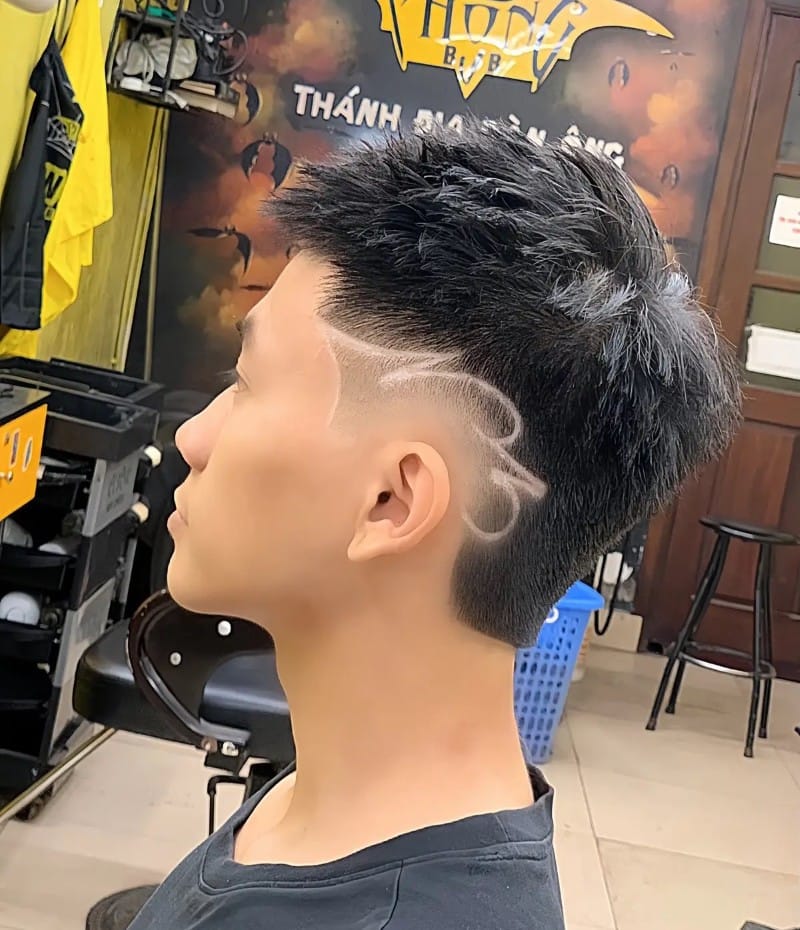 buzz cut tóc nam kẻ vạch 37