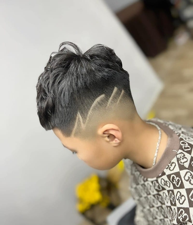 buzz cut tóc nam kẻ vạch 4