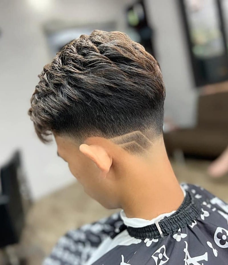 buzz cut tóc nam kẻ vạch 5
