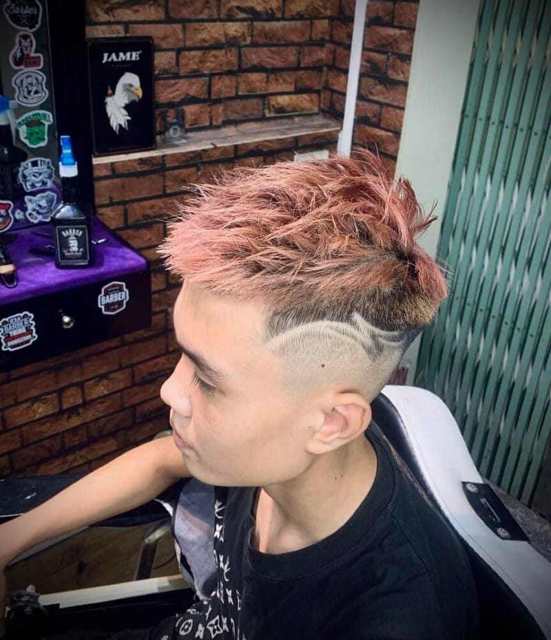 buzz cut tóc nam kẻ vạch 9