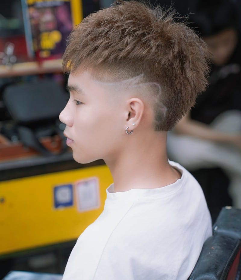 buzz cut tóc nam kẻ vạch cực chiến