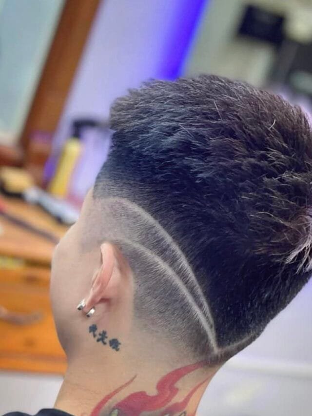 mohican gáy nhọn kẻ vạch 19