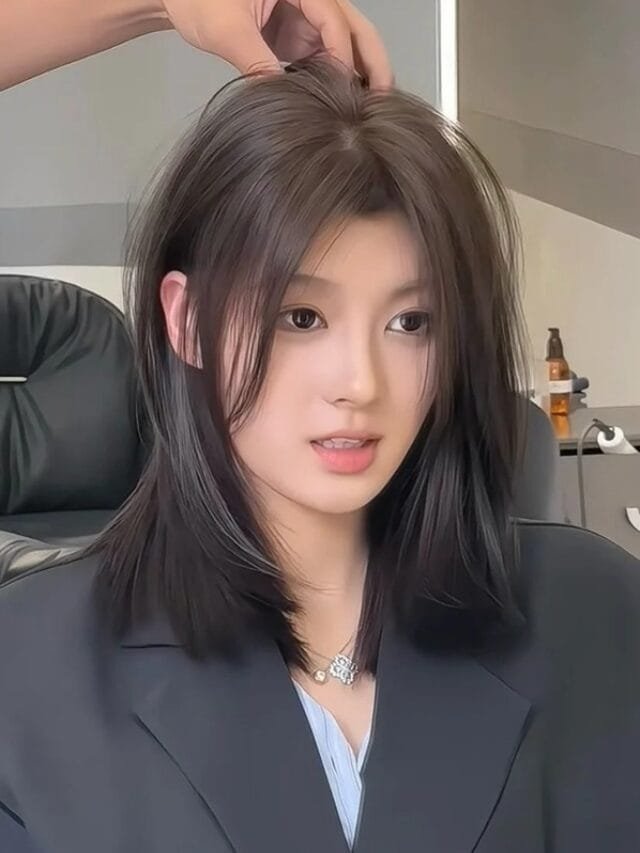 tóc ngắn layer cho mặt dài 23