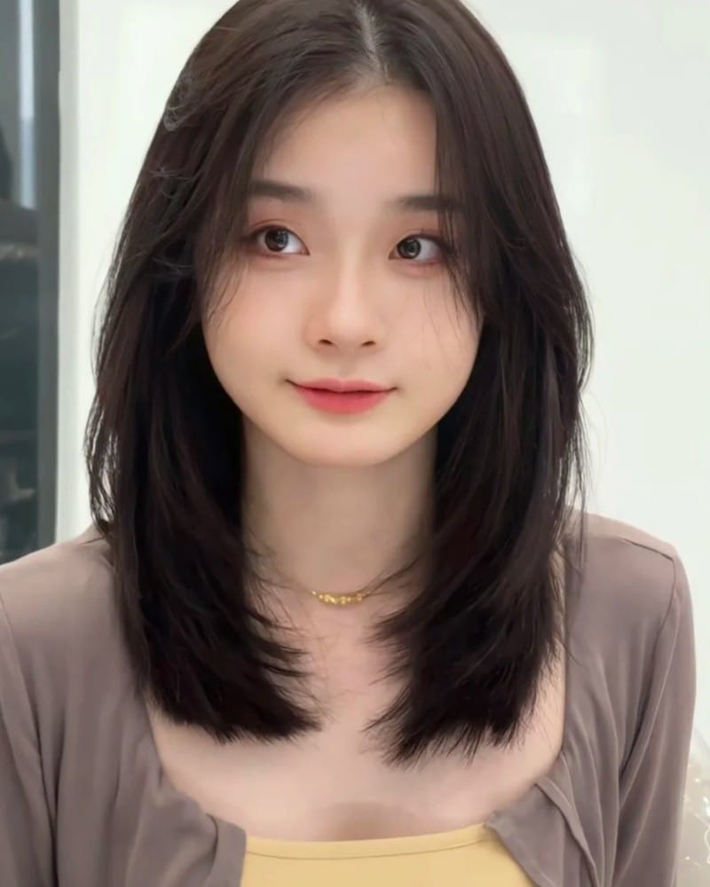 kiểu tóc cho nữ mặt vuông