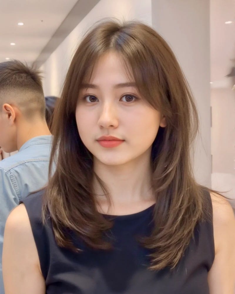 kiểu tóc nữ mặt vuông 16