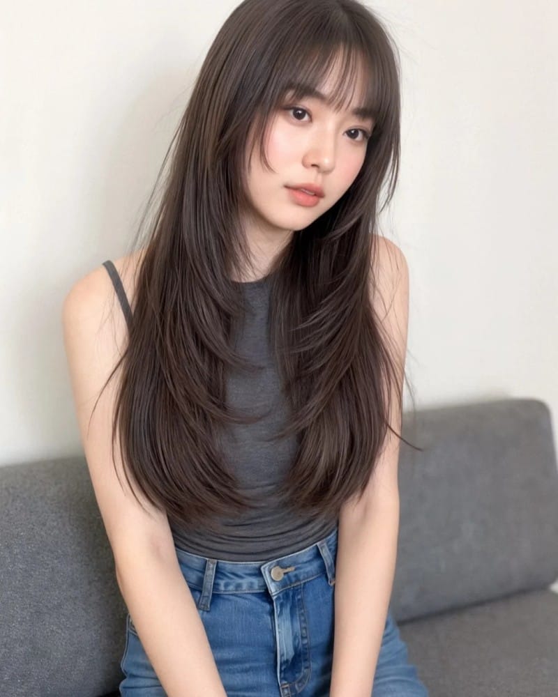 kiểu tóc nữ mặt vuông 2