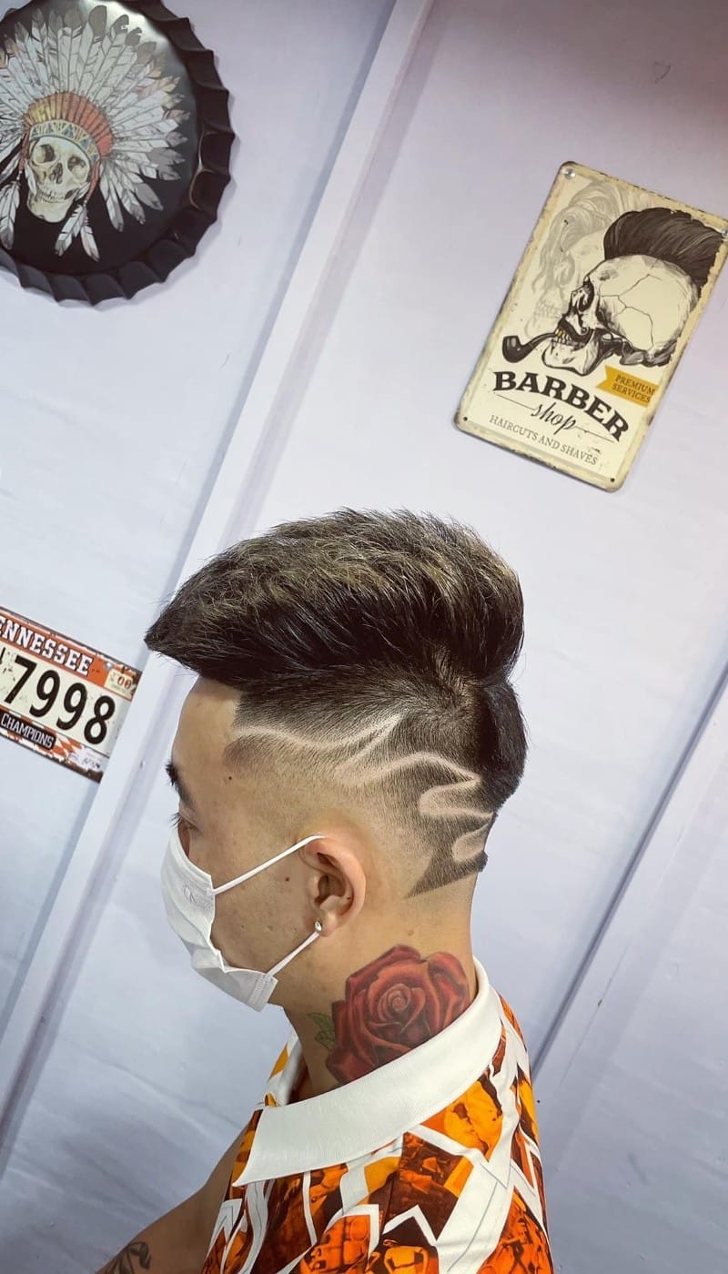 mohican gáy nhọn kẻ vạch 1