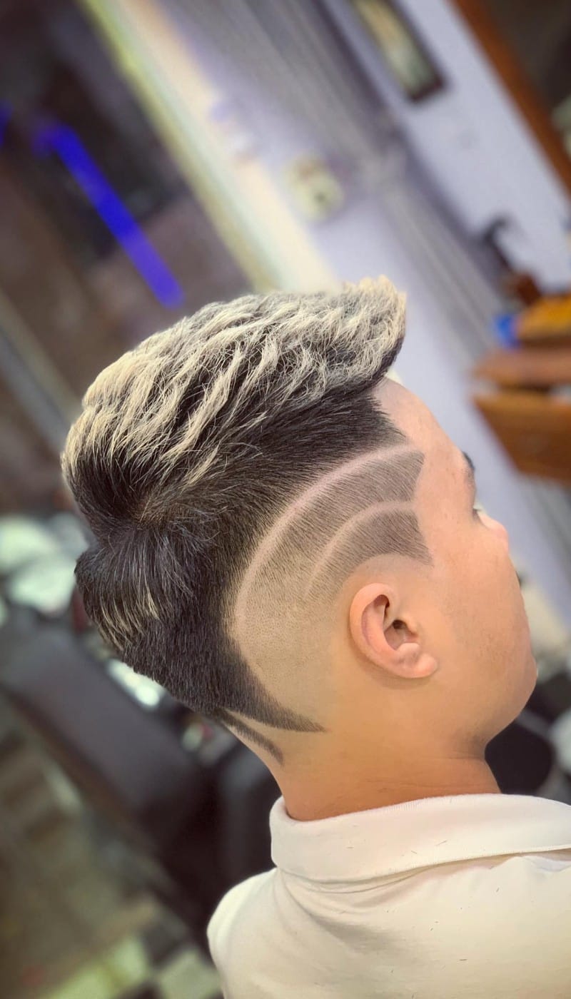 mohican gáy nhọn kẻ vạch 10