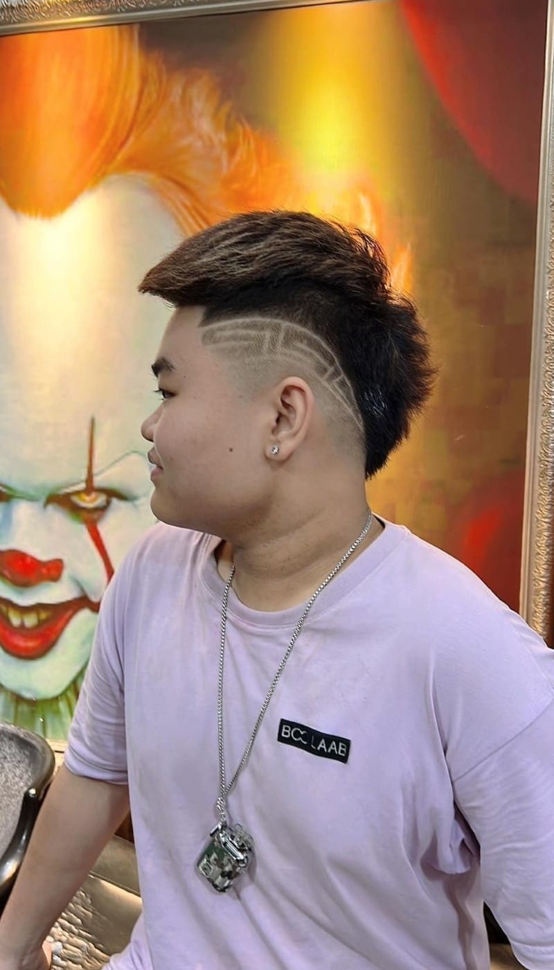 mohican gáy nhọn kẻ vạch 24
