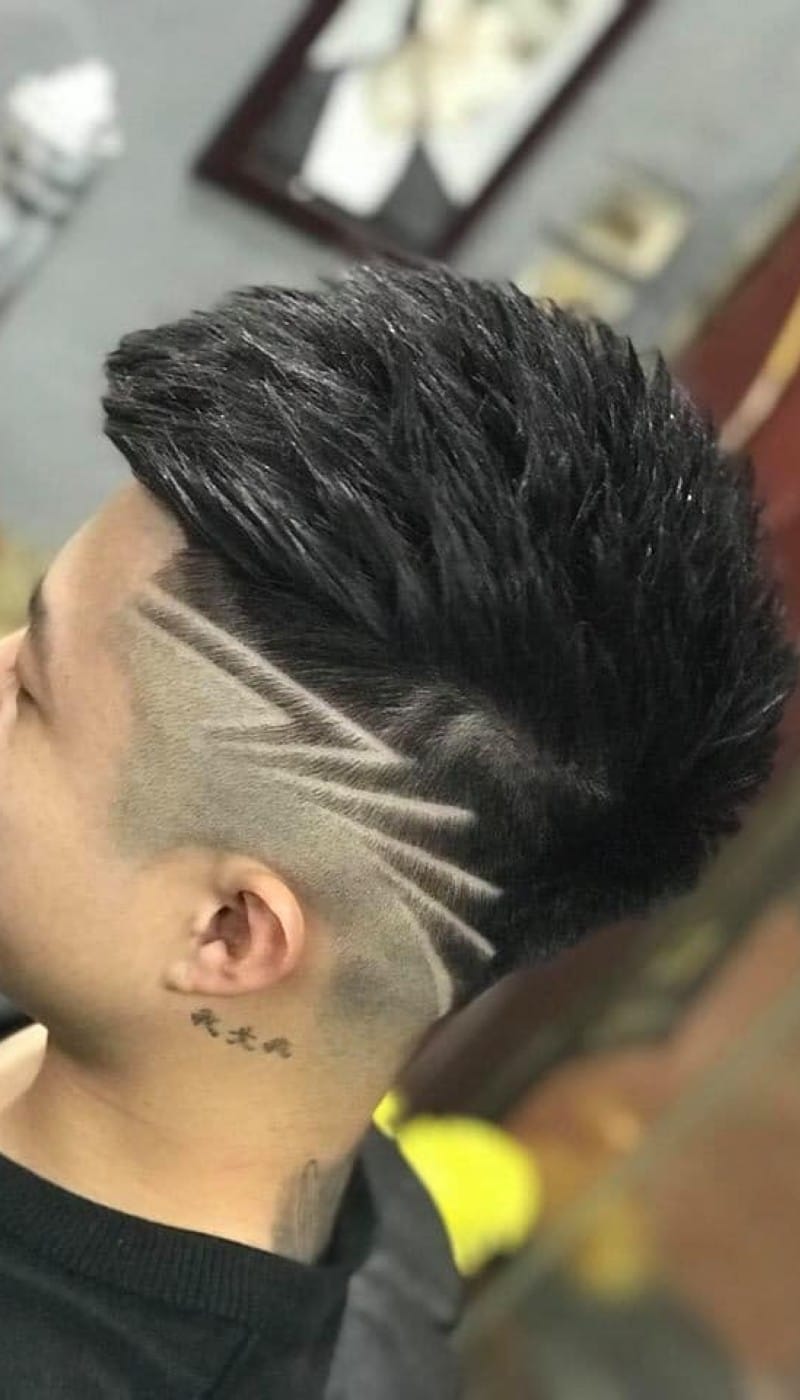 mohican gáy nhọn kẻ vạch 31