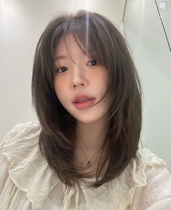 tóc layer ngang vai 16