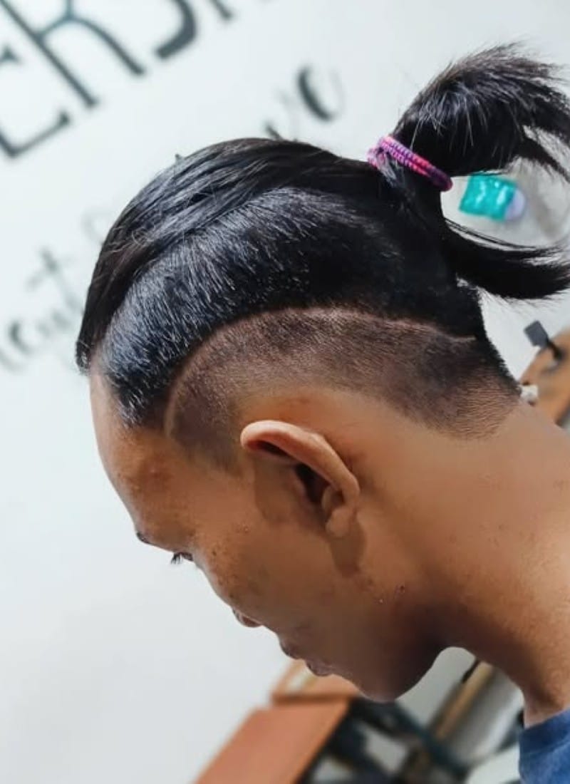 tóc nam buộc 18