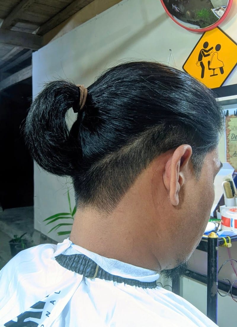tóc nam buộc đuôi ngựa