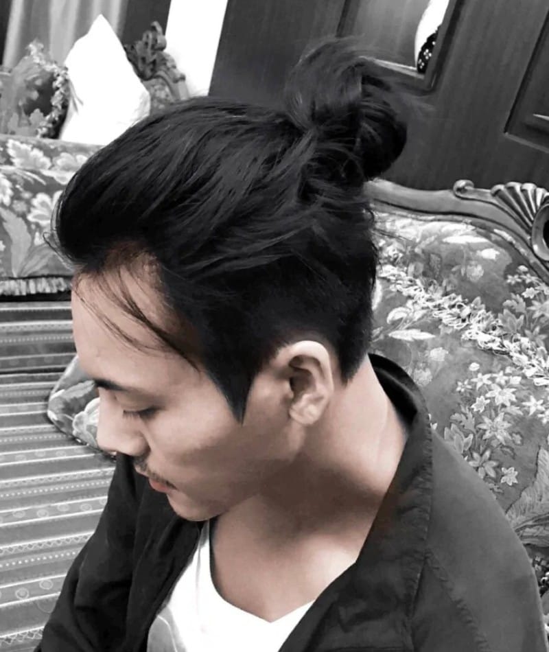 tóc nam dài buộc