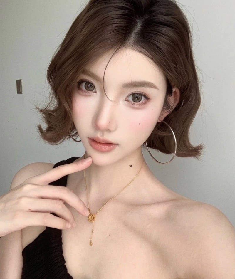 tóc ngắn uốn gợn sóng 11