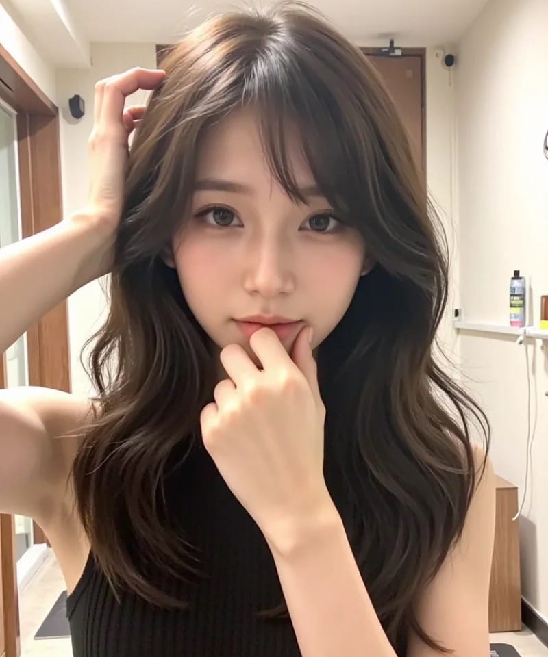 uốn sóng lơi hàn quốc ngang vai