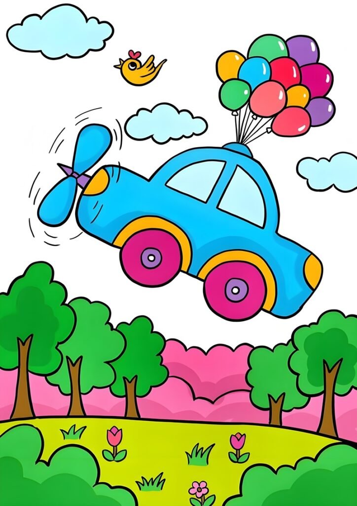 vẽ tranh ô tô mơ ước 13