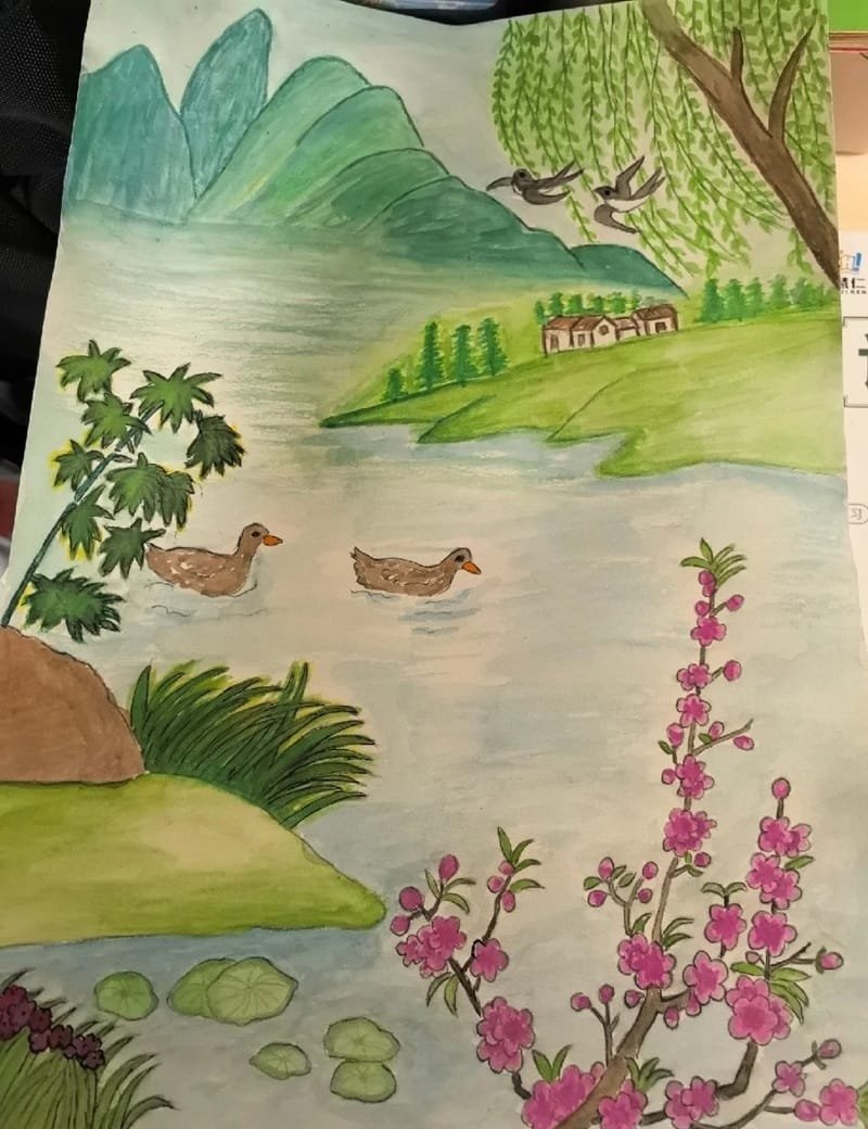 vẽ tranh phong cảnh núi 11