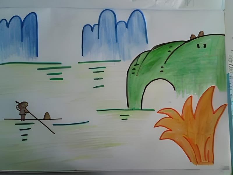 vẽ tranh phong cảnh núi 15