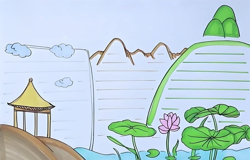 vẽ tranh phong cảnh núi 16