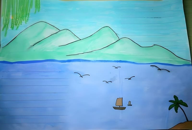 vẽ tranh phong cảnh núi 18