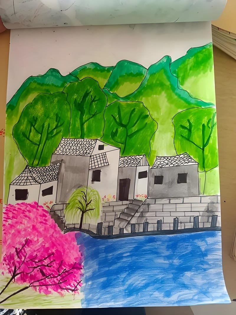 vẽ tranh phong cảnh núi 19