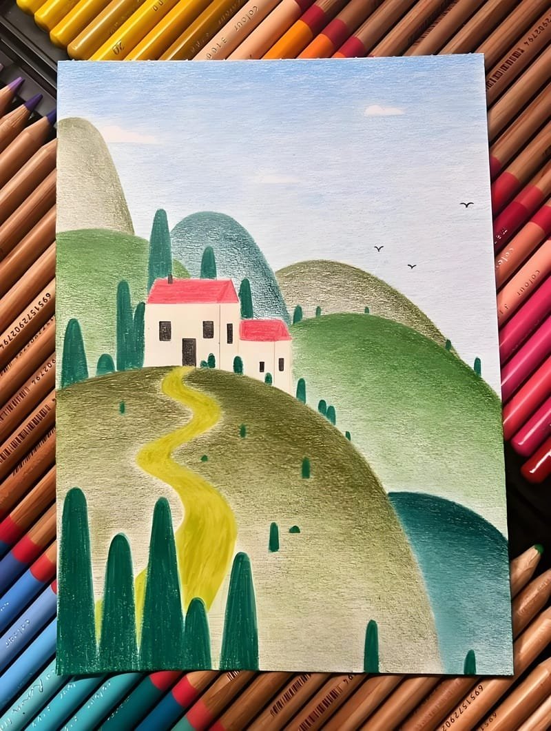 vẽ tranh phong cảnh núi 28