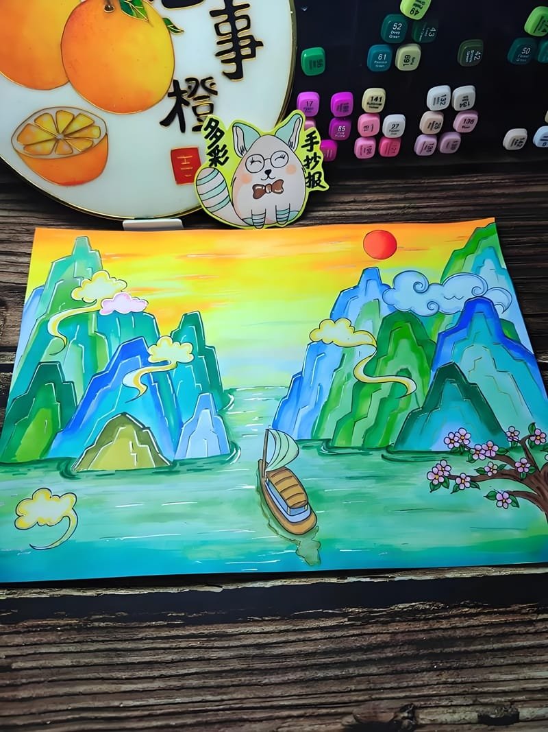 vẽ tranh phong cảnh núi 7