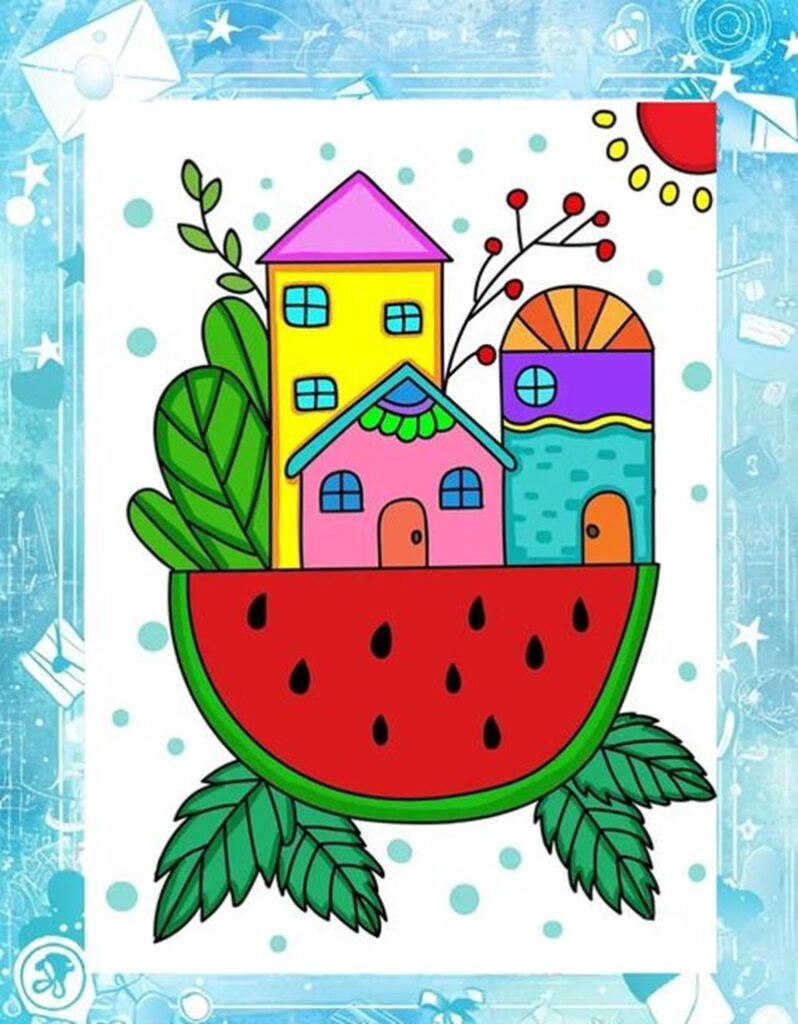 vẽ tranh ý tưởng trẻ thơ lớp 4 33