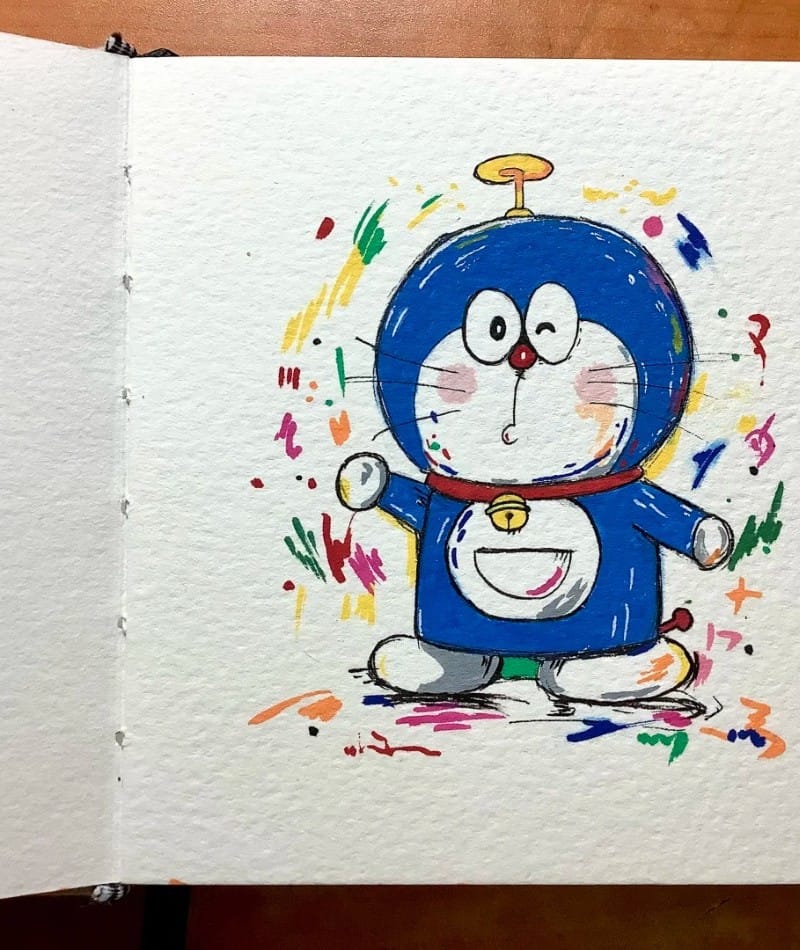 tranh vẽ doraemon 10 tranh vẽ doraemon 10