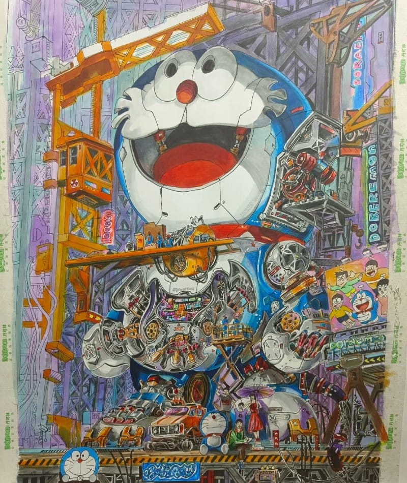 tranh vẽ doraemon 13 tranh vẽ doraemon 13