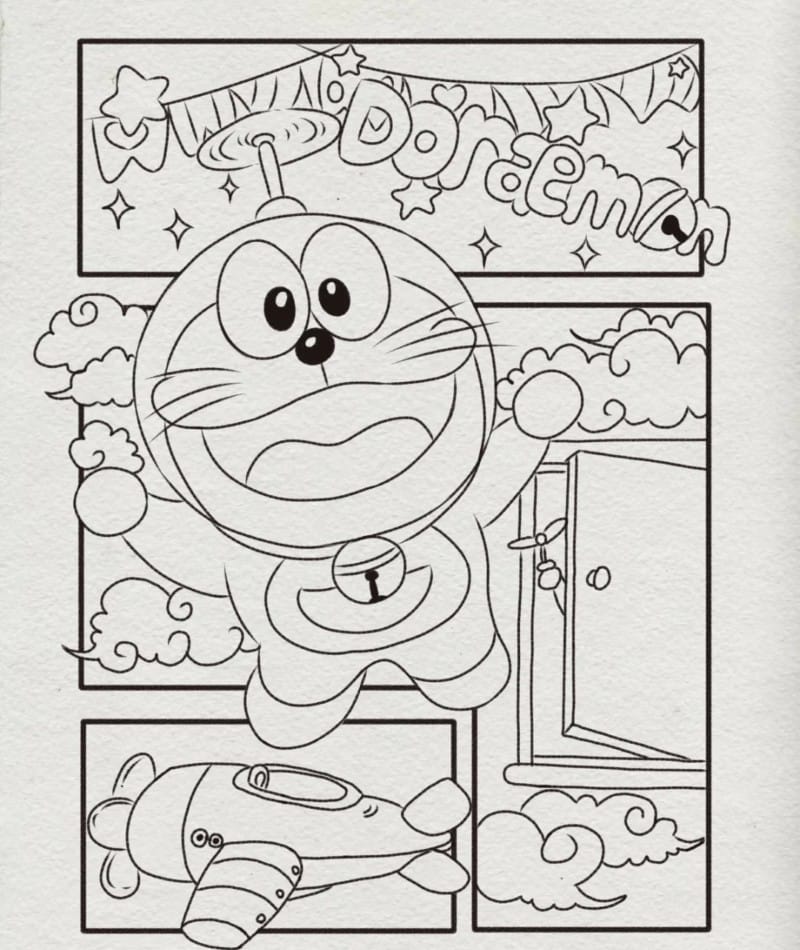 tranh vẽ doraemon 14 tranh vẽ doraemon 14