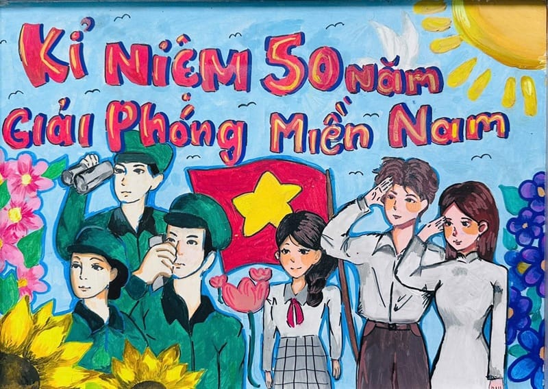 tranh vẽ giải phóng miền nam 11